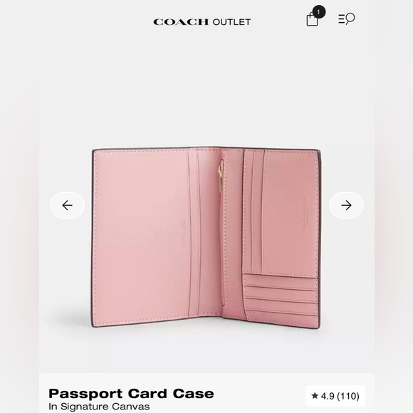 Coach Powder Pink Passport Card Case - Picture 11 of 12